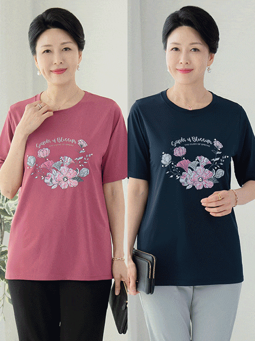 [로즈맘제작]베카진주꽃티셔츠